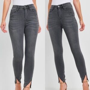 🆕Black Gray high-waist skinny jeans
